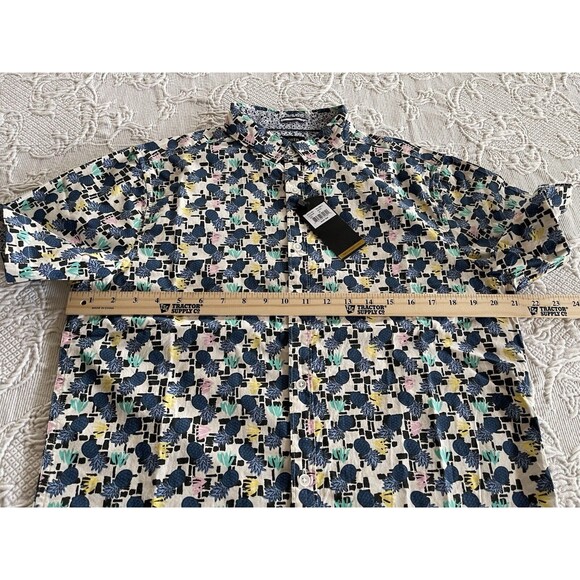 Tailored Recreation Premium Hawaiian Shirt Pineapple Mens Medium Slim Fit NWT - Picture 5 of 15